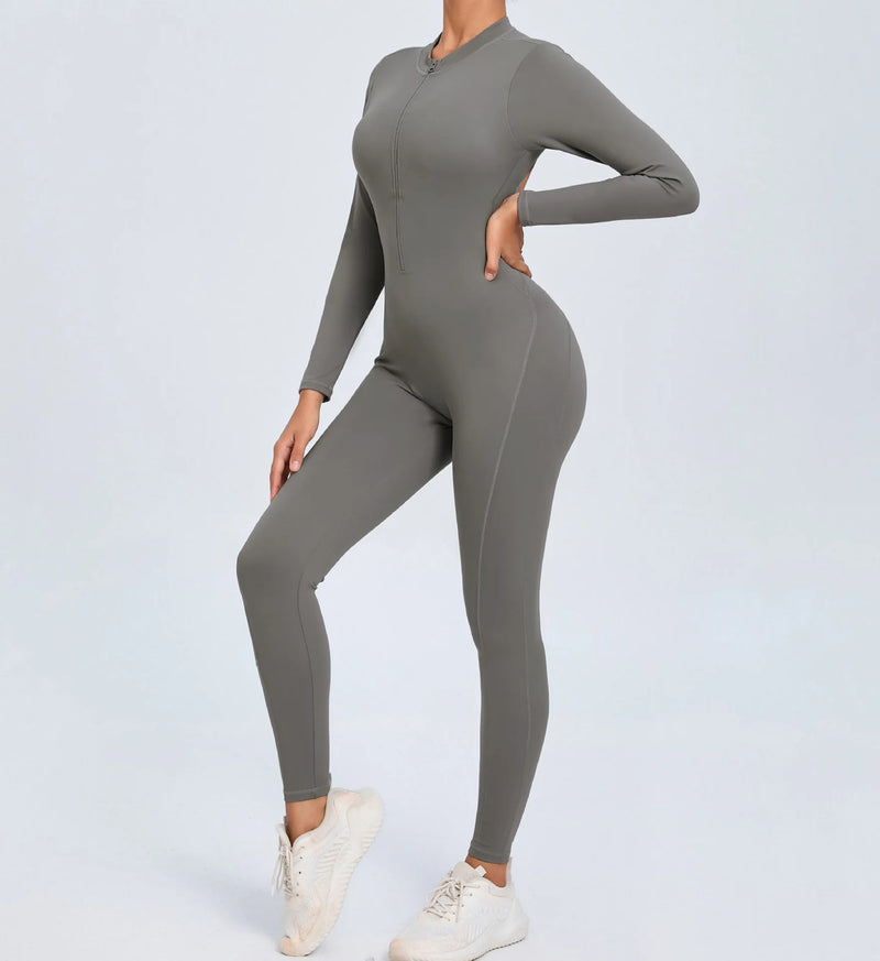 Backless SculptFit Long Sleeve Jumpsuit
