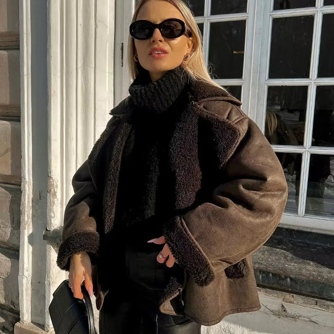Oversized Faux Shearling Jacket
