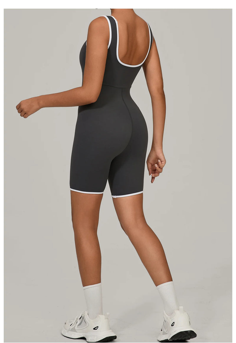 Square Neck Active Romper