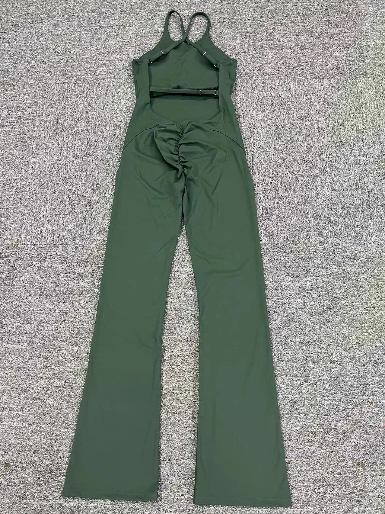 Navy Flared Workout Jumpsuit