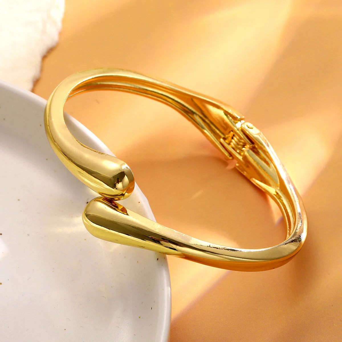 Gold Twist Cuff Bracelet