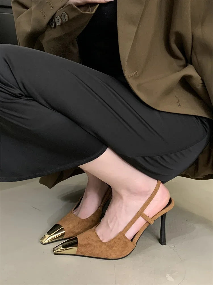 Gilded Edge Slingbacks