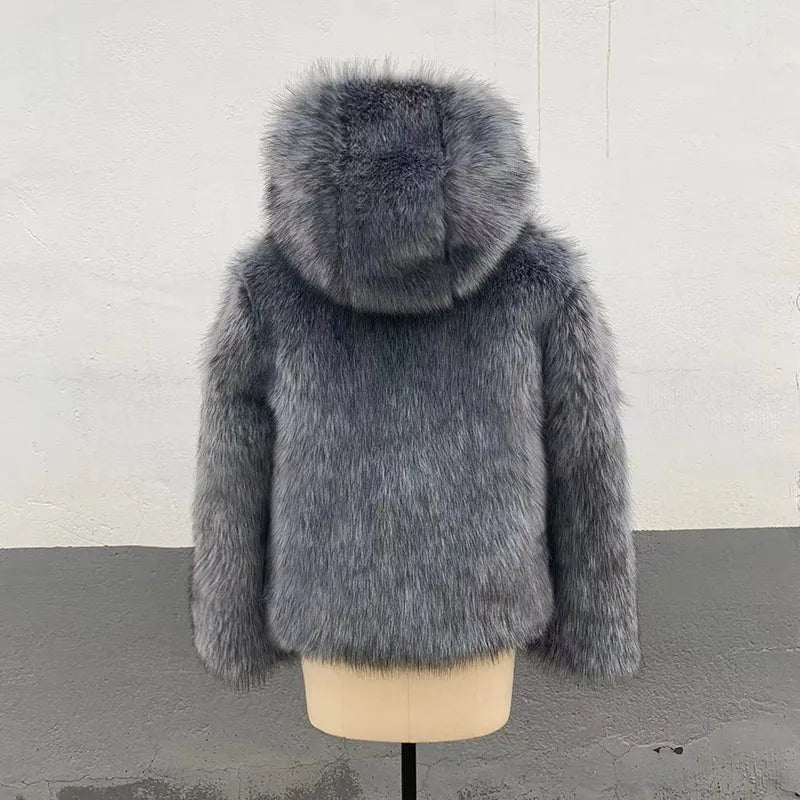Silver Frost Hooded Coat