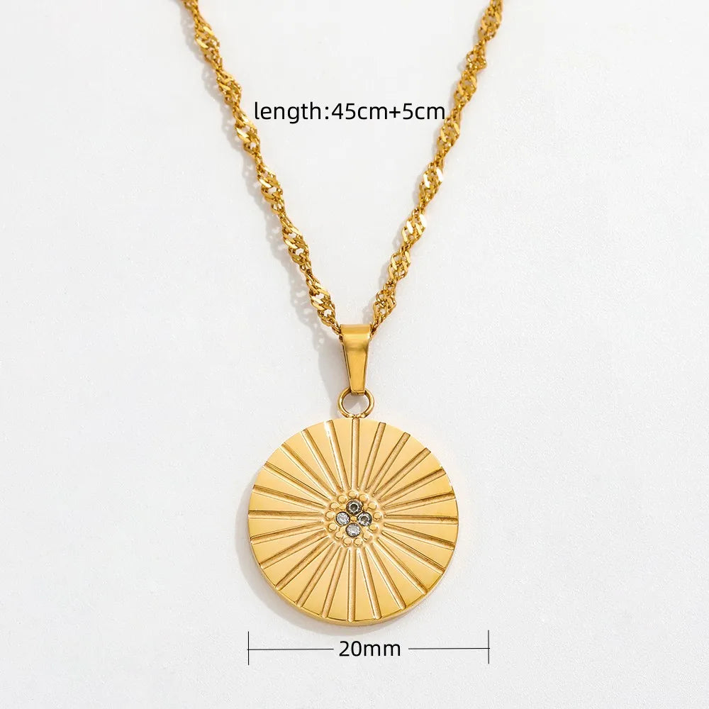 Sunburst Medallion Pendant Necklace