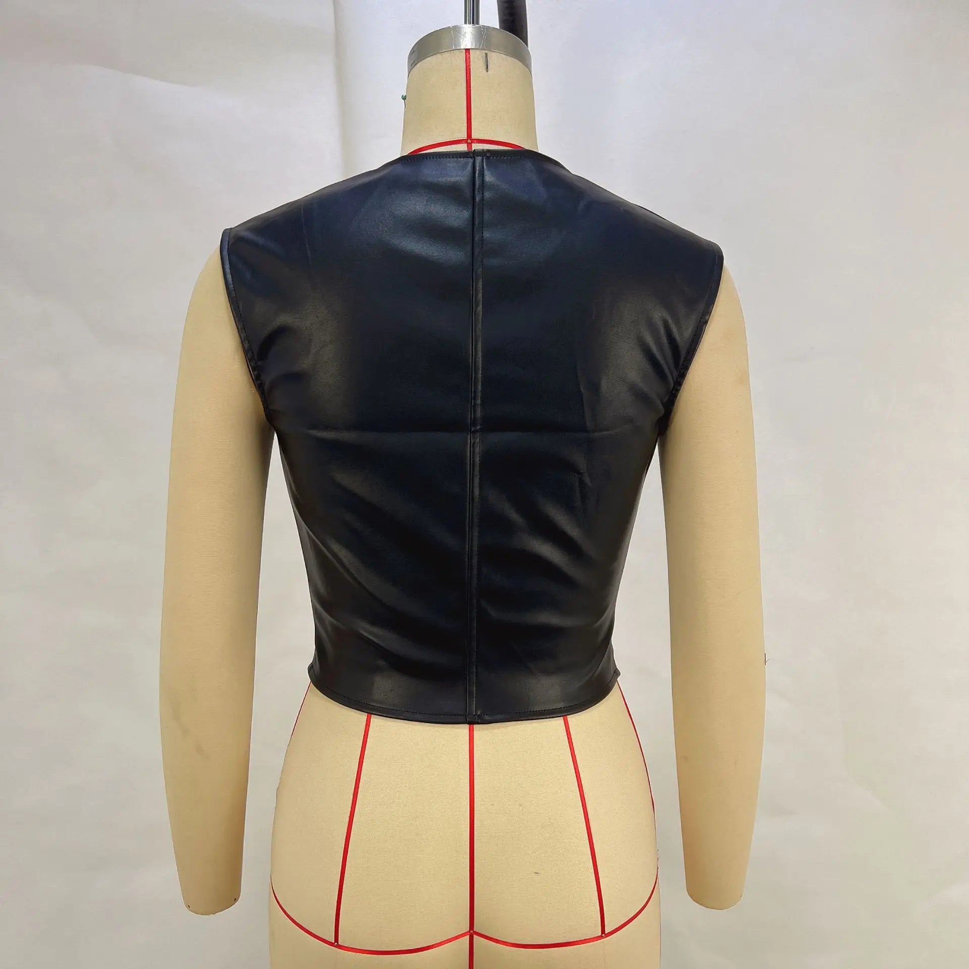 Faux Leather Corset Top
