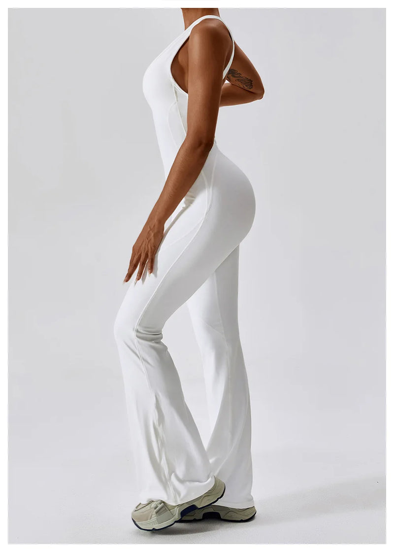 Open-Back Flare Jumpsuit