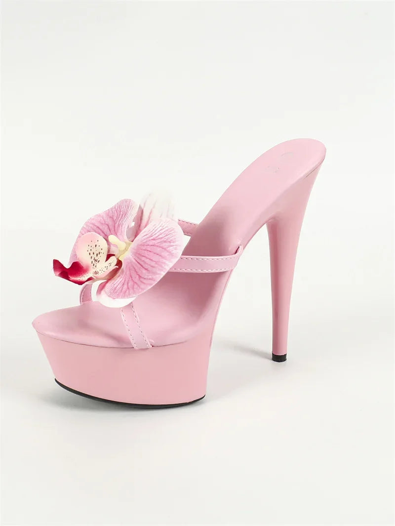 Floral Platform Stiletto Heels