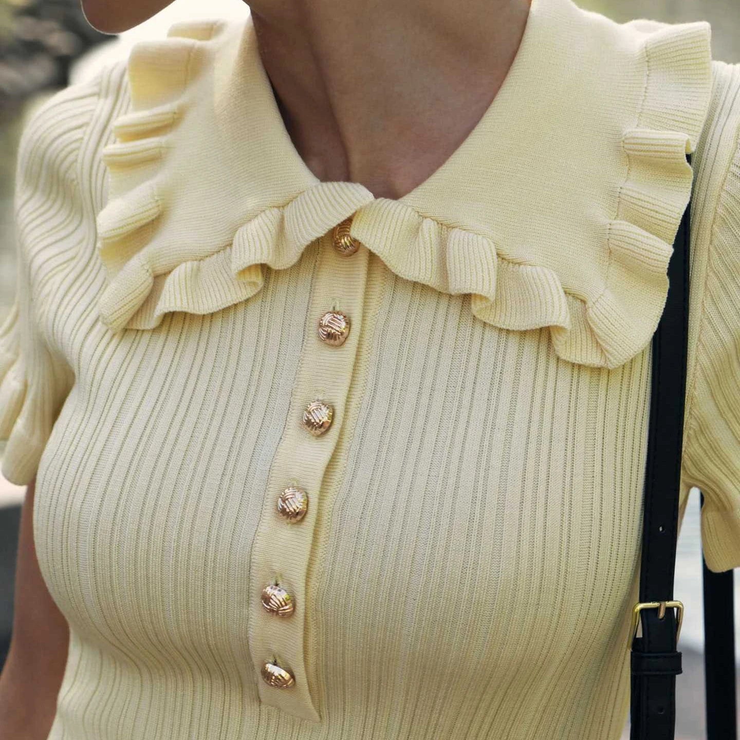 Ribbed Knit Polo Dress
