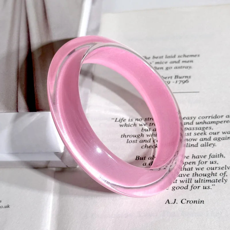 Colorful Resin Bangle Set