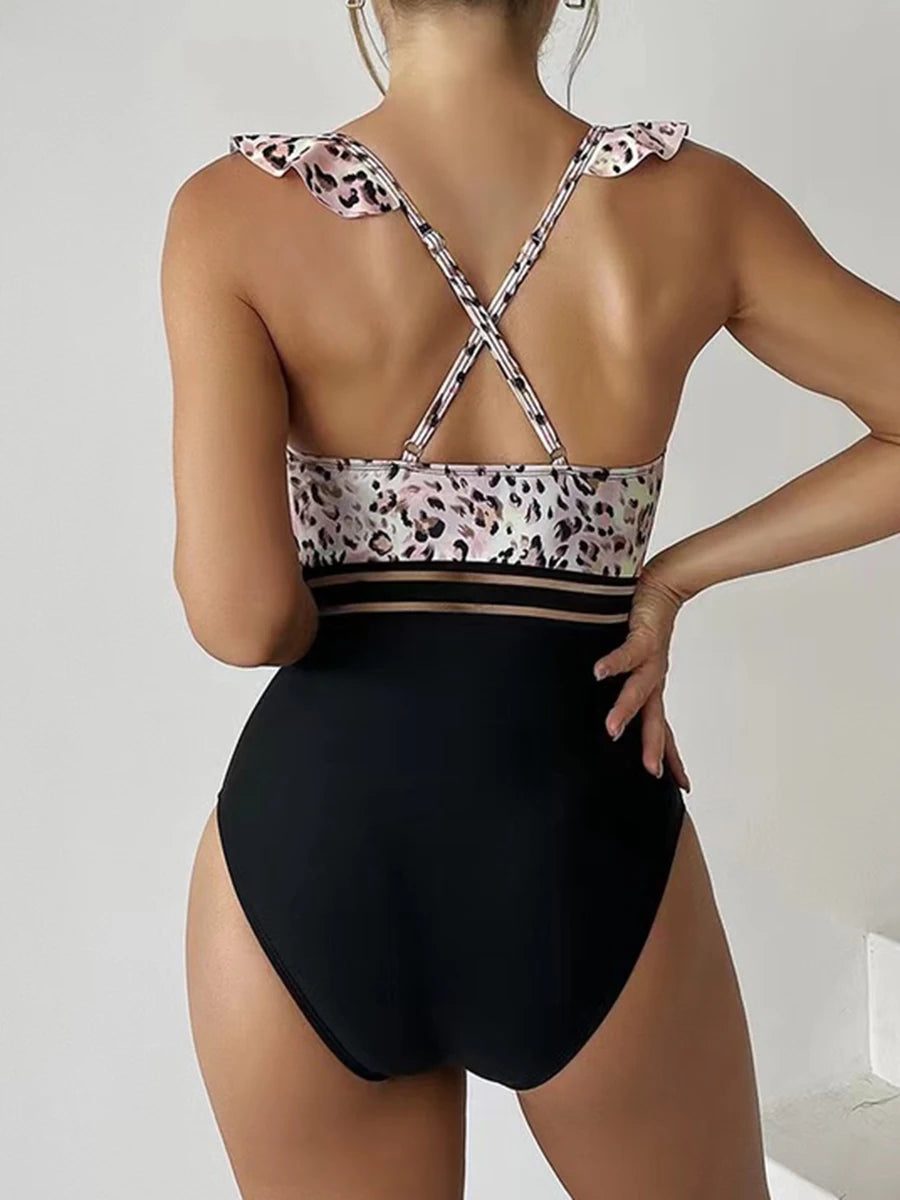 Ruffle Detail One-Piece Swimsuit