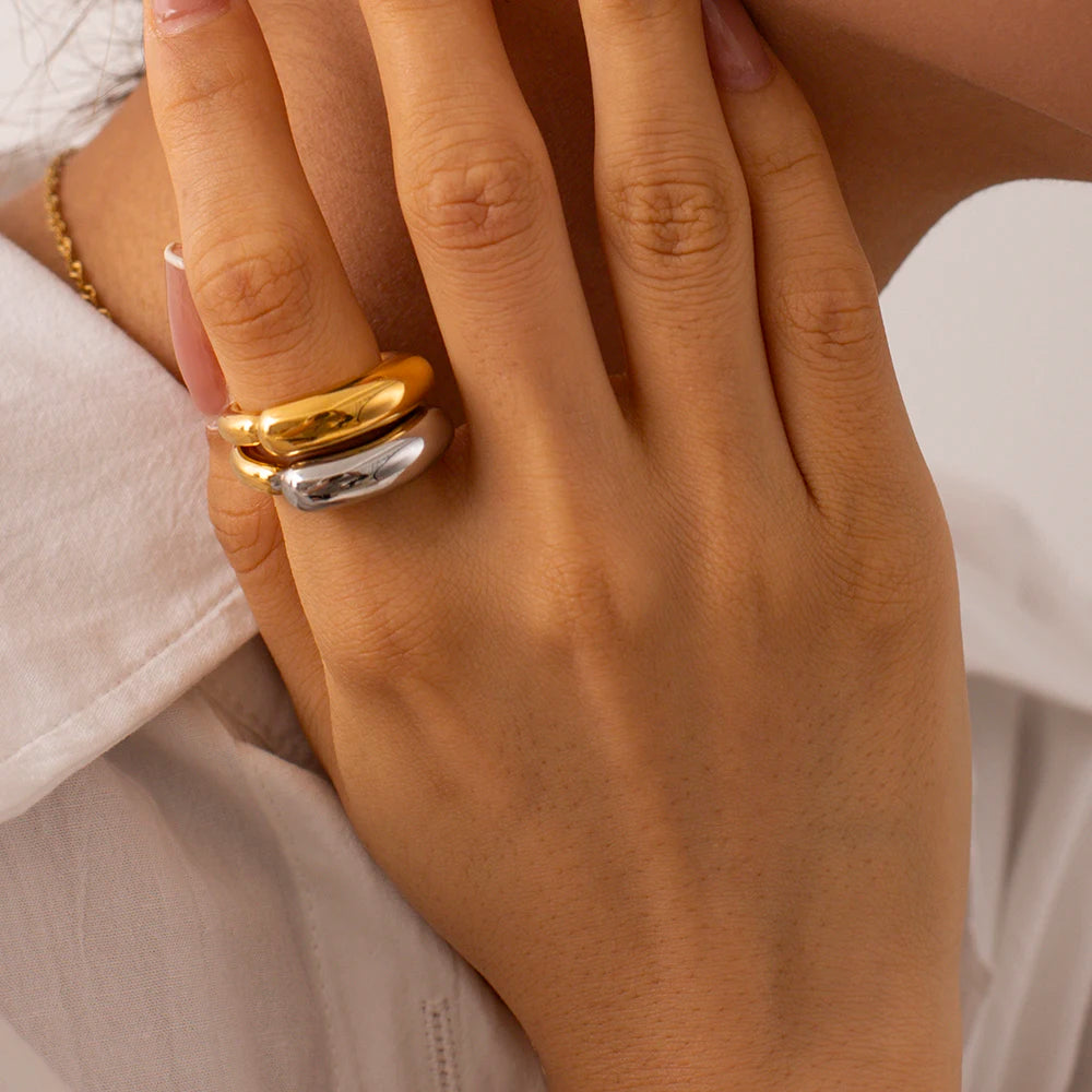 Two-Tone Statement Ring