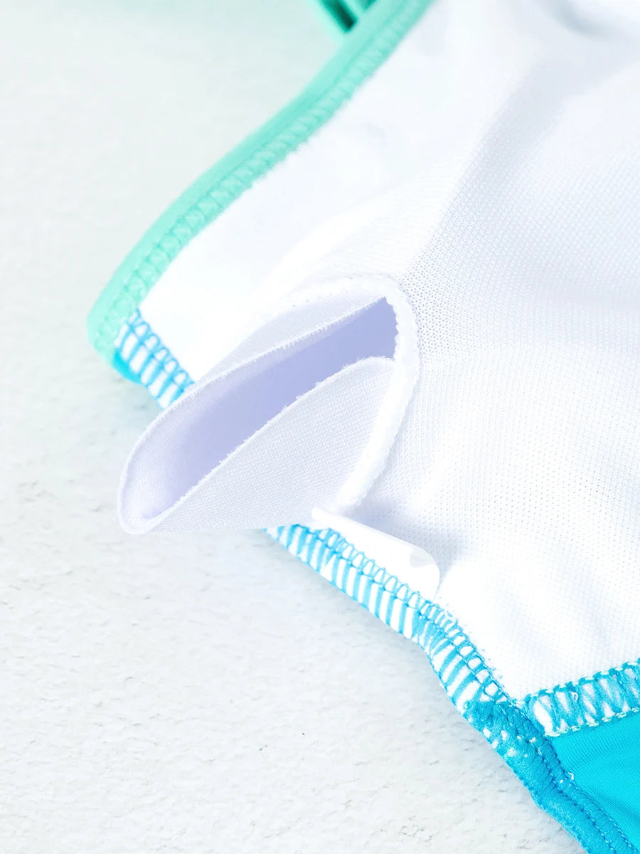 Sporty Stripe High-Waist Bikini Set