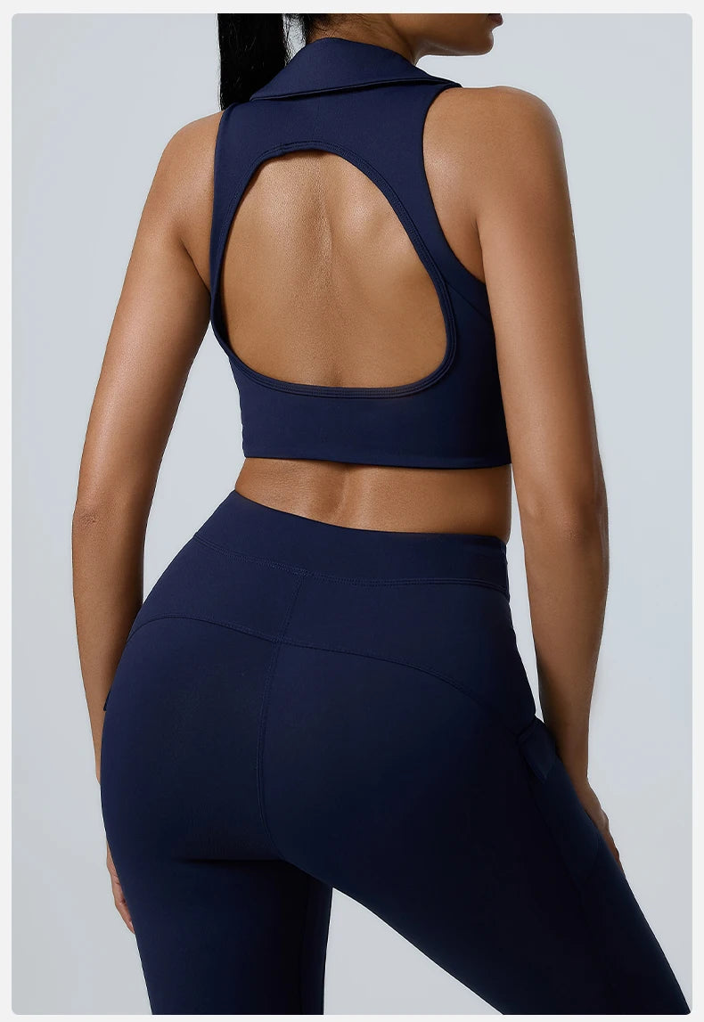 Polo Halter & Cargo Leggings Workout Set