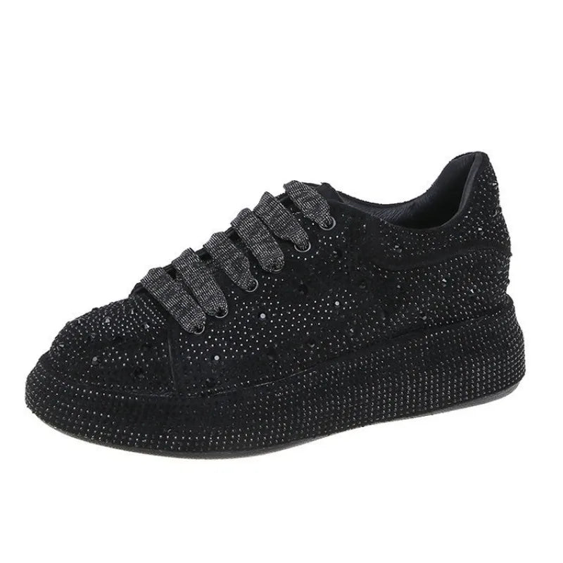 Rhinestone Platform Sneakers