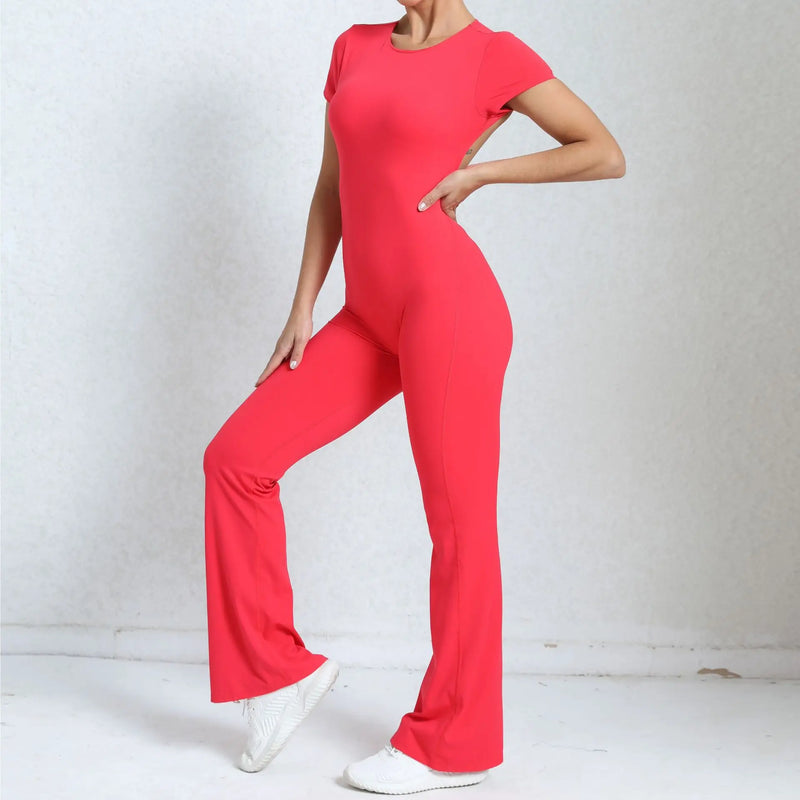 Flared Workout Jumpsuit