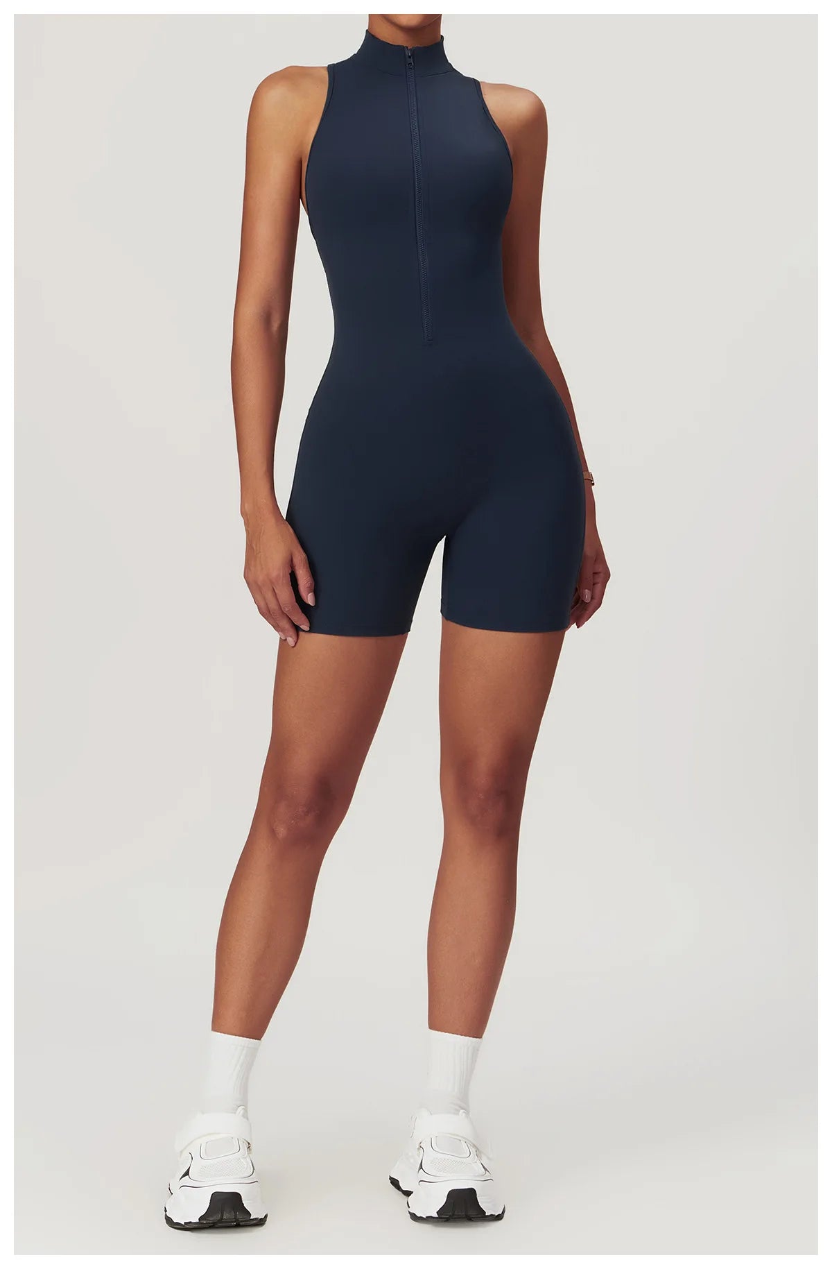 One Shoulder Biker Shorts Set