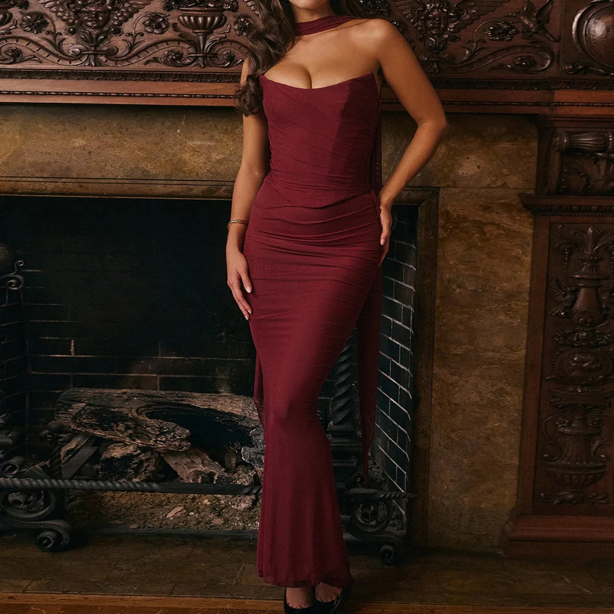 Strapless Bodycon Maxi Dress