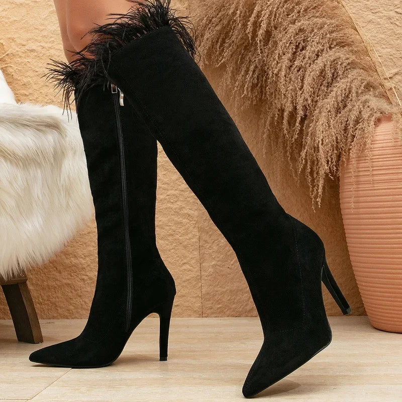 Plush Over-the-Knee Boots