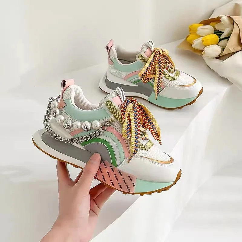 Multi-Color Statement Sneakers