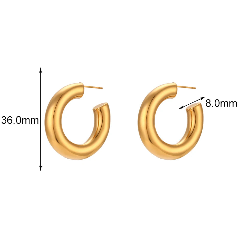 Bold Gold Hoop Earrings