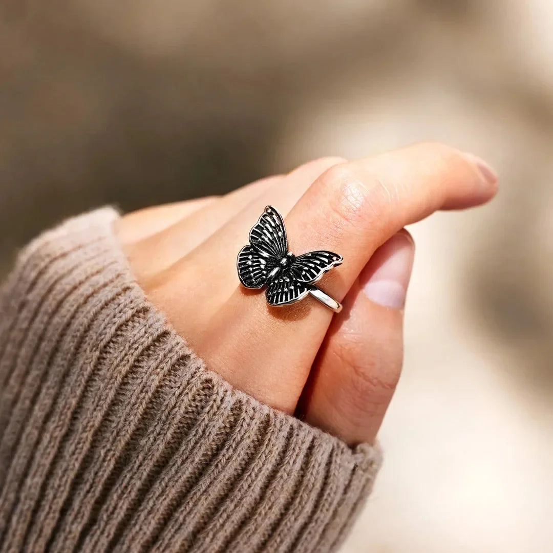 Vintage Butterfly Statement Ring