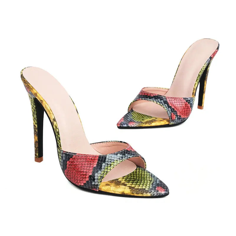 Serpentine Slip-On Heels