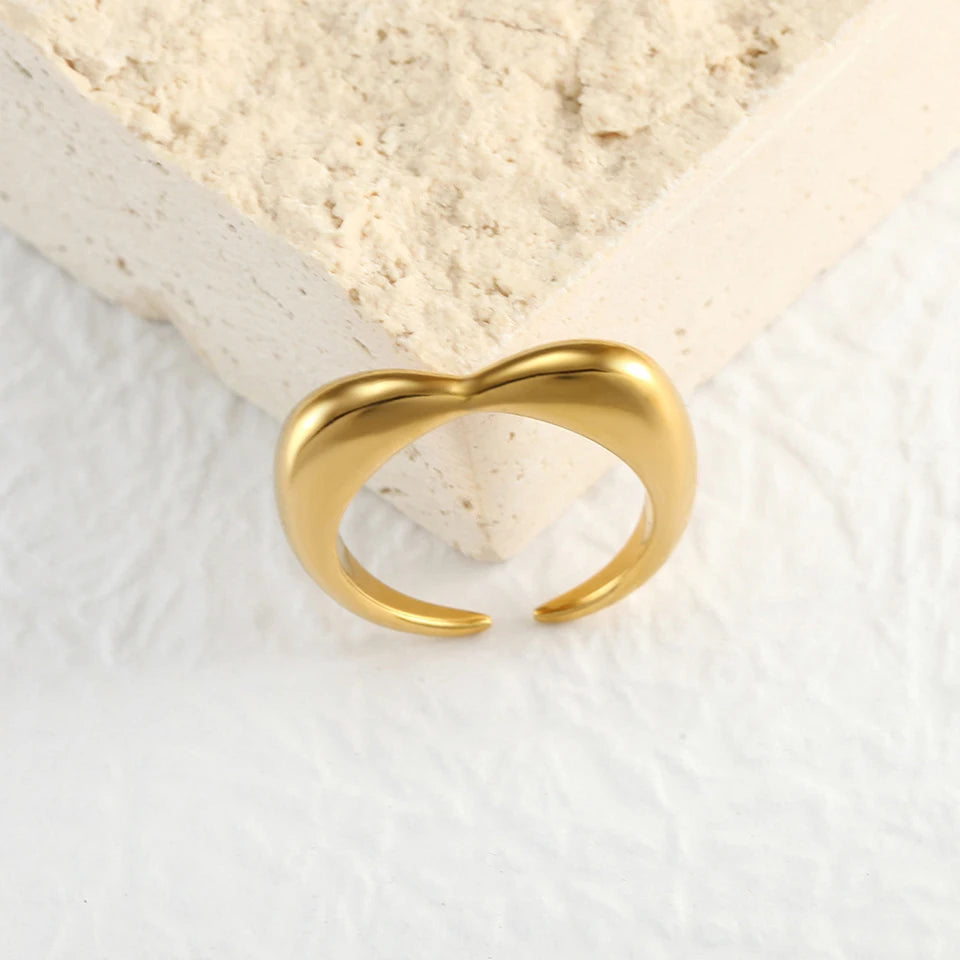 Bold Crossover Band Ring