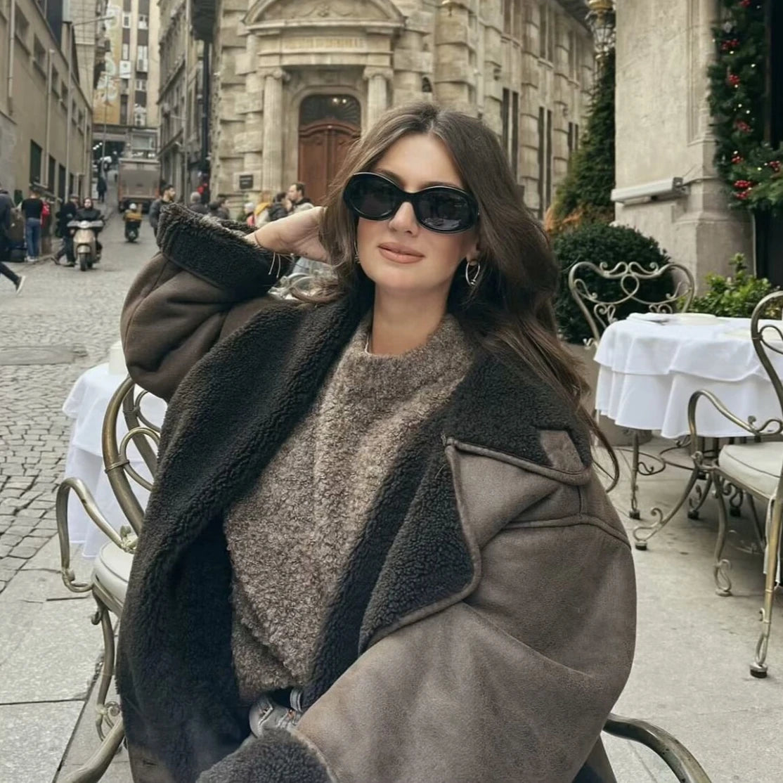 Oversized Faux Shearling Jacket