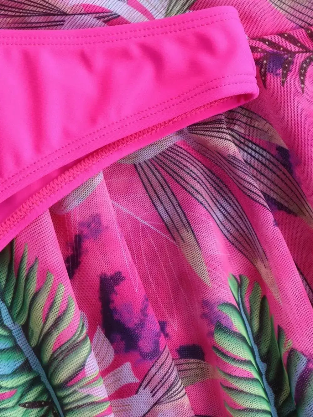 Tie-Front Bikini & Mini Skirt Set