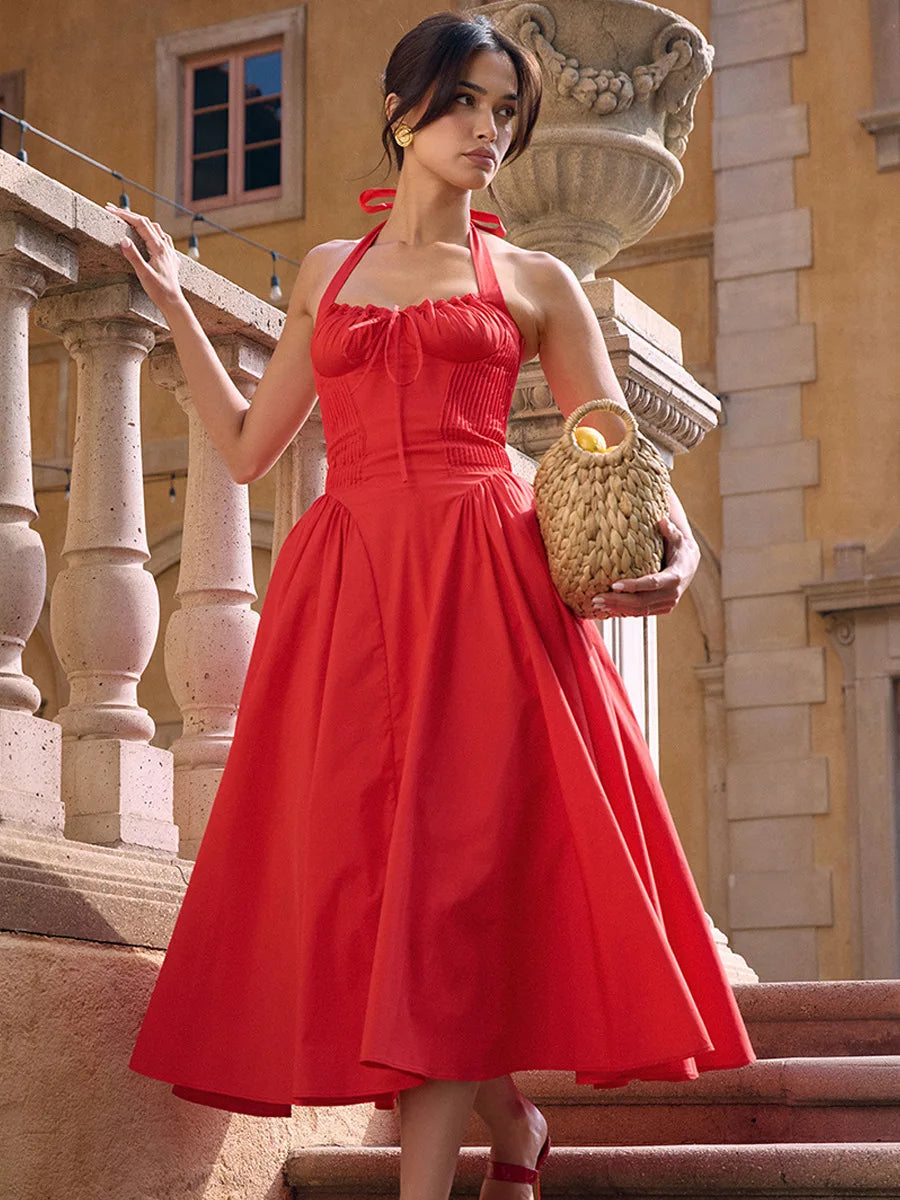 Valencia Halter Midi Dress