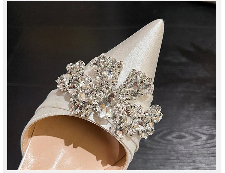 Rhinestone Embellished Stiletto Heels