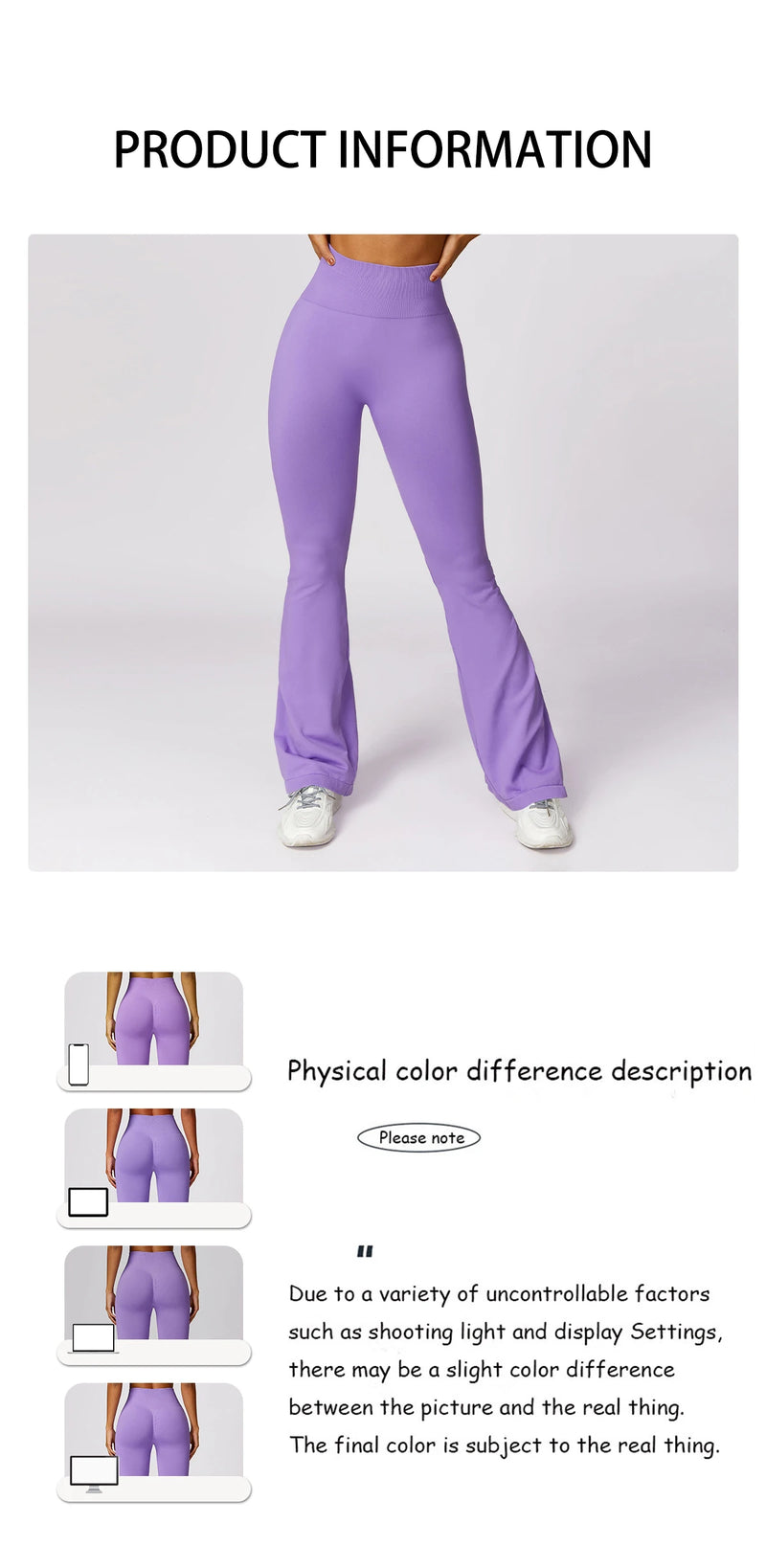Ribbed Waist Flared Leggings