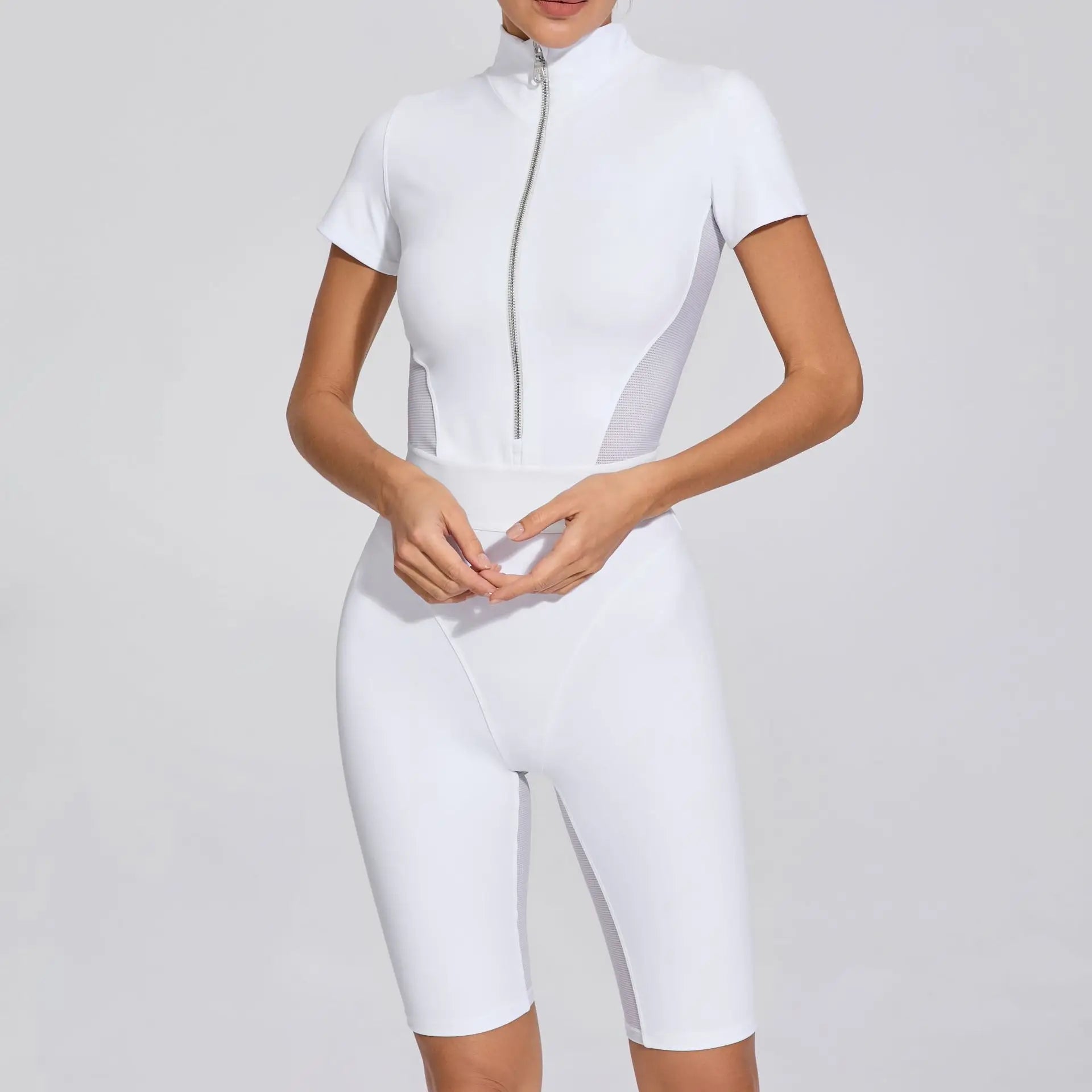 Short Sleeve Workout Jumpsuit