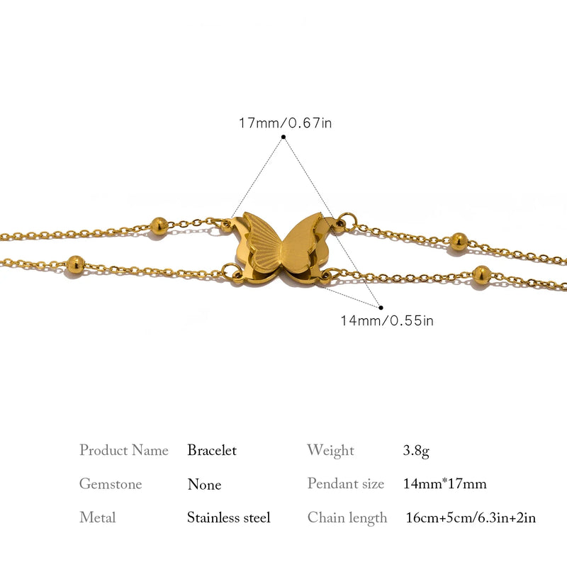 Bilayer Butterfly Bracelet
