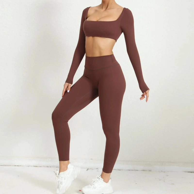 Seamless Long Sleeve Workout Set
