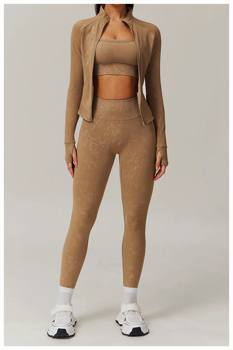 Activewear Zip-Up Jacket & Shorts Set