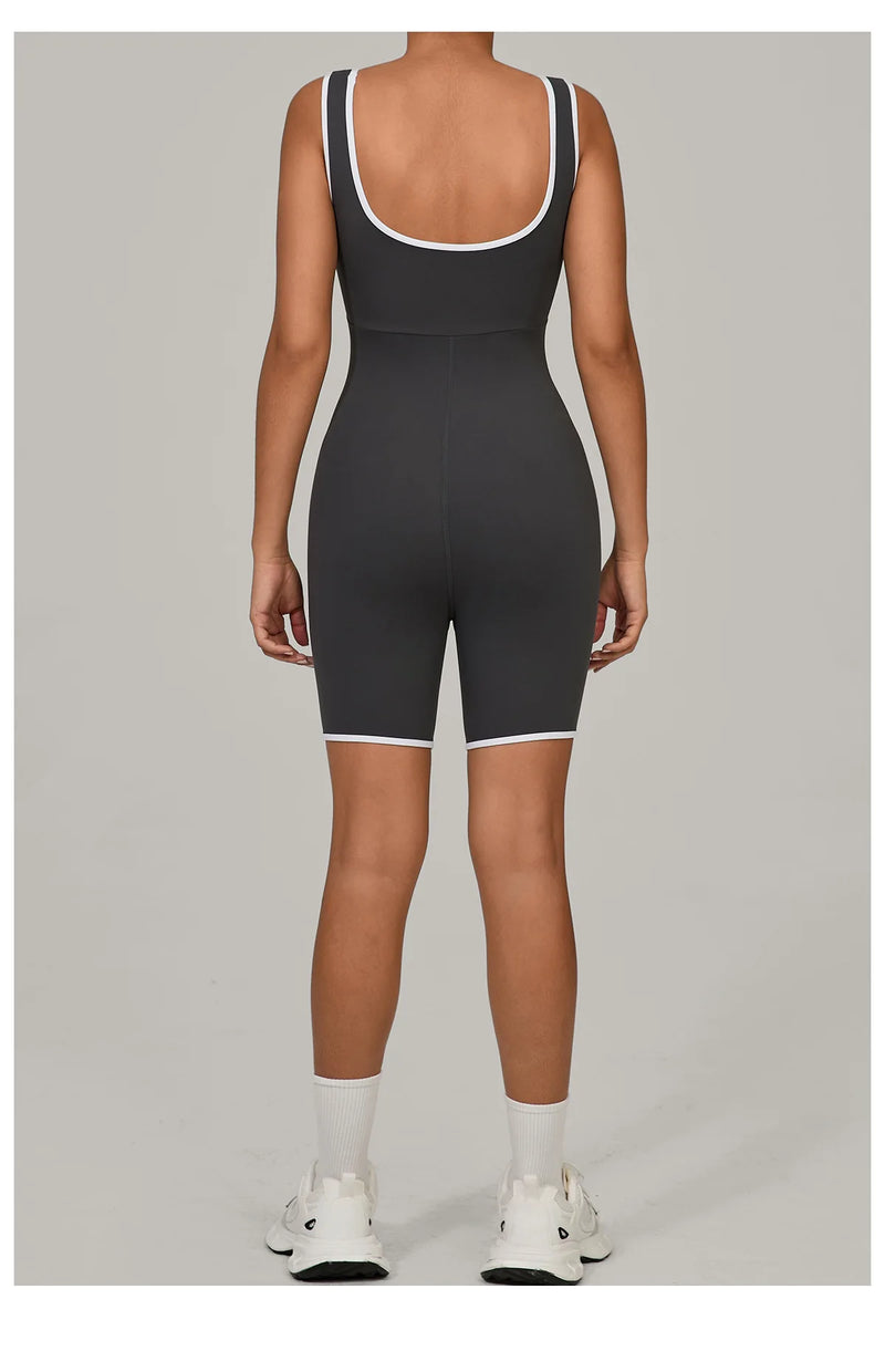 Square Neck Active Romper