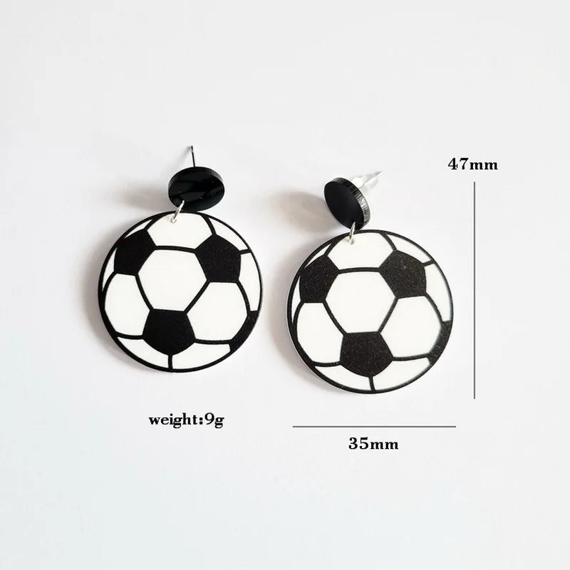Sports Ball Drop Earrings Set