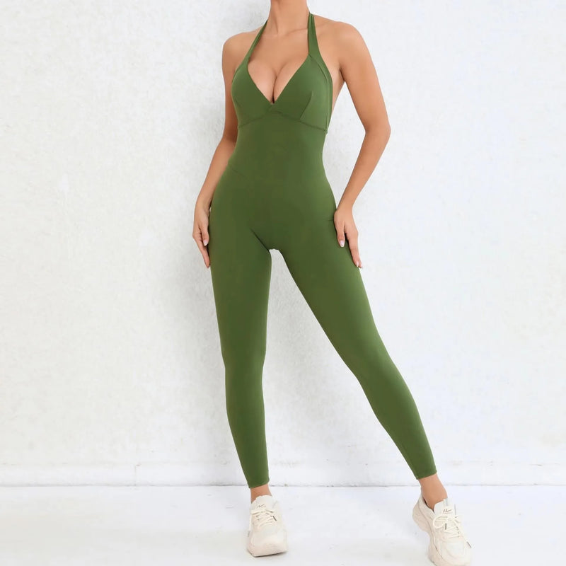 SculptFit Halter Jumpsuit