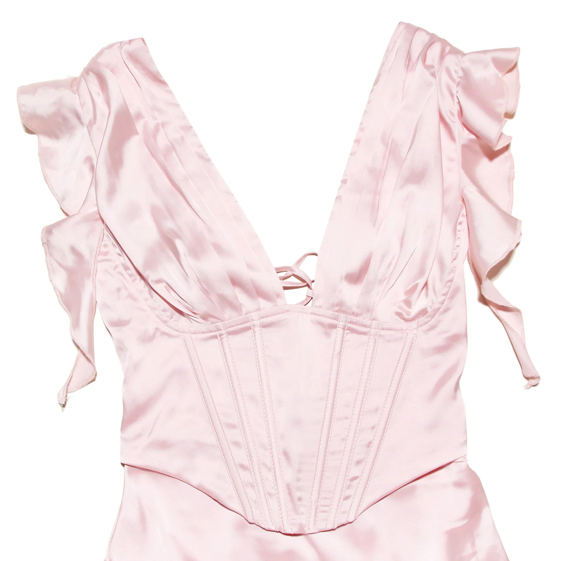Ruffled Corset Mini Dress