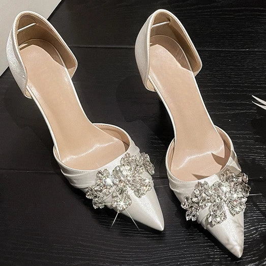Rhinestone Embellished Stiletto Heels