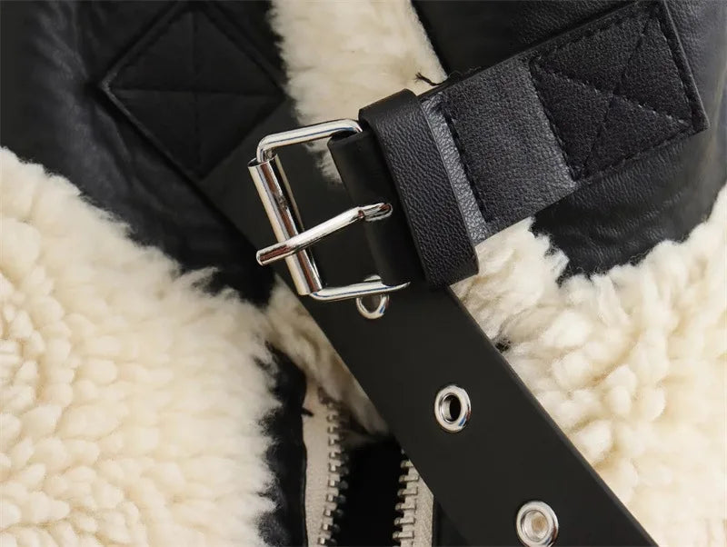 Faux Shearling Zip Jacket