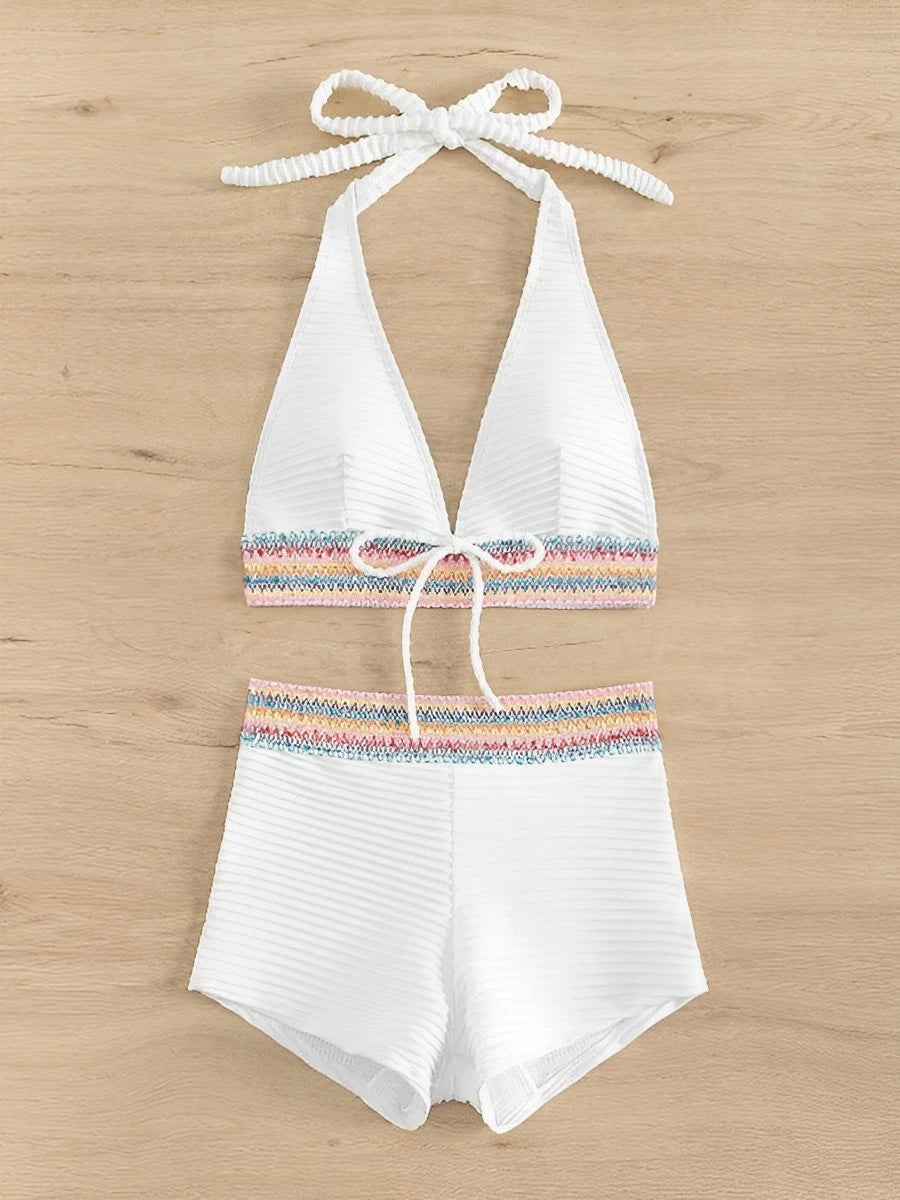 Ring Detail Bandeau Bikini Set