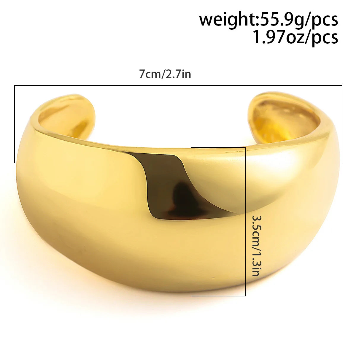 Bold Chunky Sculpted Cuff & Ring Set – Gold & Silver Finish