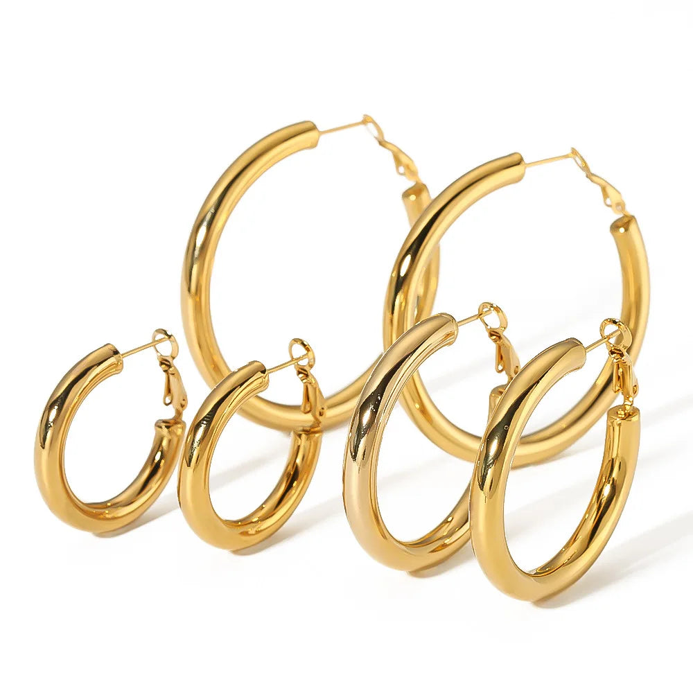 Chunky Classic Hoop Earrings