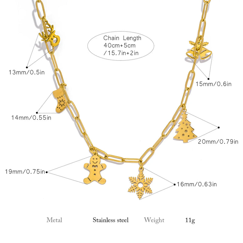 Snowman Christmas Necklace