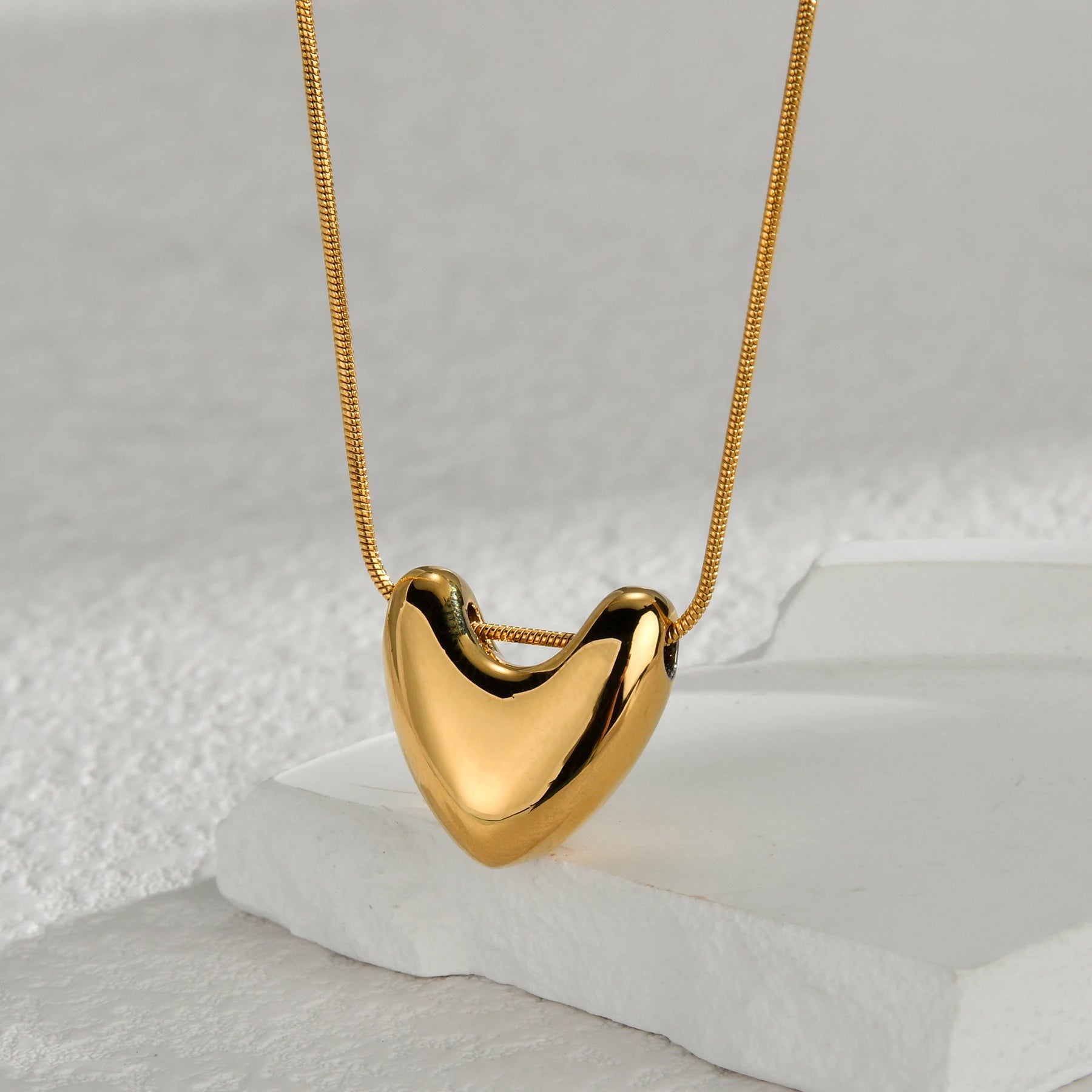 Bold Heart Pendant Necklace