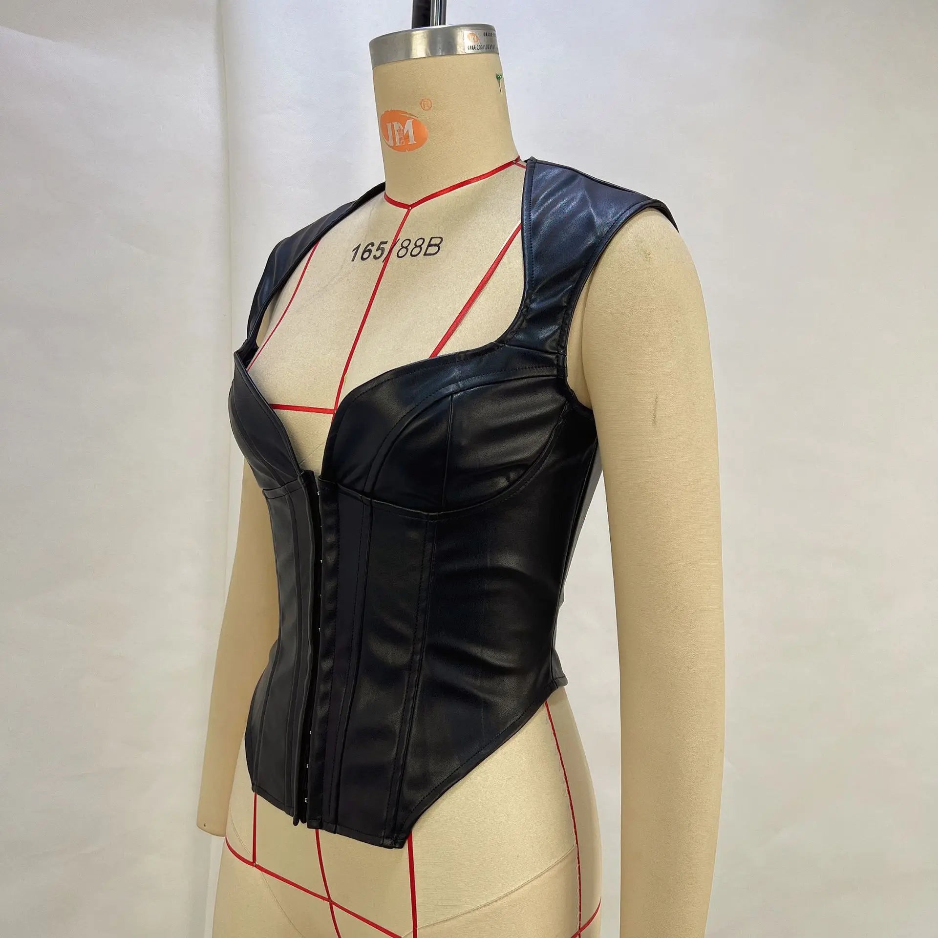 Faux Leather Corset Top