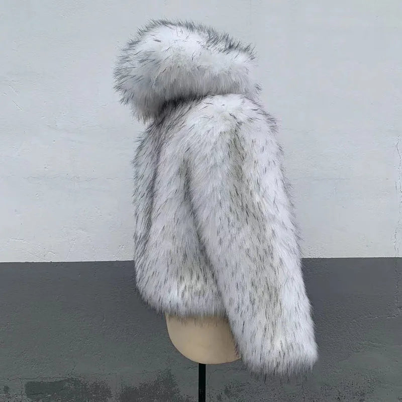 Silver Frost Hooded Coat