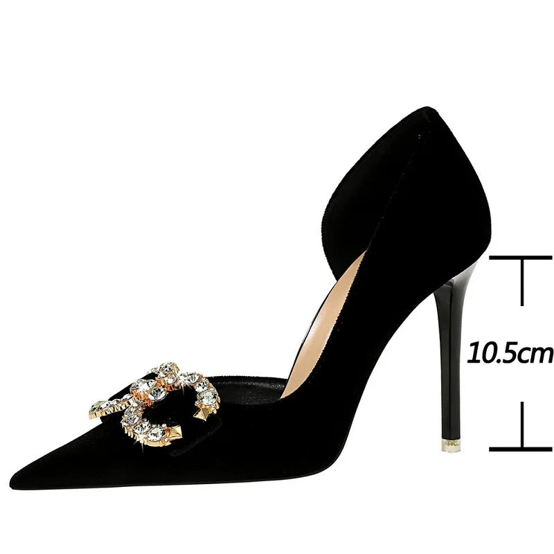 Crystal Embellished Stiletto Pumps
